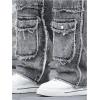 imageSOLY HUX Mens Cargo Jeans Y2k Grunge Hip Hop Wide Leg Baggy Denim Pants Streetwear with PocketsGrey