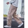 imageSOLY HUX Mens Cargo Jeans Y2k Grunge Hip Hop Wide Leg Baggy Denim Pants Streetwear with PocketsLight Brown