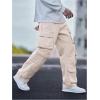 imageSOLY HUX Mens Cargo Jeans Y2k Grunge Hip Hop Wide Leg Baggy Denim Pants Streetwear with PocketsPlain Apricot