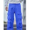 imageSOLY HUX Mens Cargo Jeans Y2k Grunge Hip Hop Wide Leg Baggy Denim Pants Streetwear with PocketsRoyal Blue