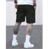 imageSOLY HUX Mens Cargo Shorts Drawstring Elastic Waist Summer Casual Shorts with PocketsPlain Black