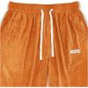 imageSOLY HUX Mens Corduroy Pants Casual Drawstring Elastic Waist Straight Leg Sweatpants with PocketsOrange Letter