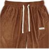 imageSOLY HUX Mens Corduroy Pants Casual Drawstring Elastic Waist Straight Leg Sweatpants with PocketsPlain Brown