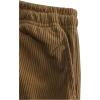 imageSOLY HUX Mens Corduroy Pants Casual Elastic Waist Drawstring Wide Leg Baggy Sweatpants StreetwearCoffee Brown