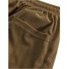 imageSOLY HUX Mens Corduroy Pants Casual Elastic Waist Drawstring Wide Leg Baggy Sweatpants StreetwearCoffee Brown
