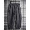 imageSOLY HUX Mens Corduroy Pants Drawstring Elastic Waist Baggy Casual Joggers Pants with PocketsPlain Dark Grey