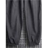 imageSOLY HUX Mens Corduroy Pants Drawstring Elastic Waist Baggy Casual Joggers Pants with PocketsPlain Dark Grey