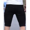 imageSOLY HUX Mens Distressed Jean Shorts Ripped Bermuda Denims Casual Fitted StreetwearSolid Black