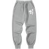 imageSOLY HUX Mens Drawstring Waist Jogger Sweatpants Gothic Gym Workout Athletic Pants with Pockets Light Grey Large