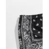 imageSOLY HUX Mens Elastic High Waisted Casual Summer ShortsBlack White Paisley