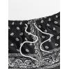 imageSOLY HUX Mens Elastic High Waisted Casual Summer ShortsBlack White Paisley