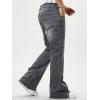 imageSOLY HUX Mens Flared Jeans High Waisted Bell Bottom Vintage Hip Hop Denim Pants with Pocket StreetwearPlain Grey