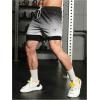 imageSOLY HUX Mens Gradient Athletic Shorts Letter Graphic Drawstring Waist Workout Running Shorts with PocketsMulticoloured Ombre