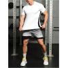 imageSOLY HUX Mens Gradient Athletic Shorts Letter Graphic Drawstring Waist Workout Running Shorts with PocketsMulticoloured Ombre