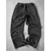 imageSOLY HUX Mens Graphic Baggy Sweatpants Y2k Vintage Gothic Drawstring Elastic Waist Wide Leg Pants StreetwearPlain Black