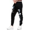 imageSOLY HUX Mens Graphic Skull Print Sweatpants Drawstring High Waisted Joggers Pants with PocketBlack Print