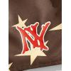 imageSOLY HUX Mens Graphic Sweat Shorts Floral Letter Print Drawstring Waist Track Shorts with PocketCoffee Brown Star