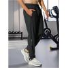 imageSOLY HUX Mens Joggers Sweatpants Skinny Running Gym Athletic Track Pants with Zipper PocketsBlack Printed