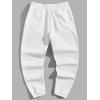 imageSOLY HUX Mens Letter Print Drawstring High Waisted Sweatpants Graphic Joggers PantsWhite Letter Print