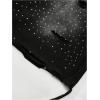 imageSOLY HUX Mens Rhinestone Sparkly Shorts Drawstring Waist Distressed Summer Party Track ShortsBlack Rhinestone