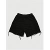 imageSOLY HUX Mens Rhinestone Sparkly Shorts Drawstring Waist Distressed Summer Party Track ShortsBlack Rhinestone