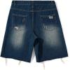 imageSOLY HUX Mens Ripped Jean Shorts Streetwear Distressed Straight Leg Summer Denim ShortsDark Wash