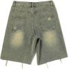imageSOLY HUX Mens Ripped Jean Shorts Streetwear Distressed Straight Leg Summer Denim ShortsYellow Blue