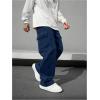 imageSOLY HUX Mens Straight Leg Baggy Cargo Pants Street Outdoor Trousers with PocketsRoyal Blue