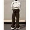 imageSOLY HUX Mens Straight Leg Baggy Cargo Pants Street Outdoor Trousers with PocketsSolid Brown