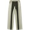 imageSOLY HUX Mens Striped Color Block Sweatpants Drawstring Elastic Waist Baggy Straight Leg Pants with PocketsApricot Colorblock