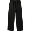 imageSOLY HUX Mens Striped Color Block Sweatpants Drawstring Elastic Waist Baggy Straight Leg Pants with PocketsBlack and Grey