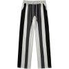 imageSOLY HUX Mens Striped Color Block Sweatpants Drawstring Elastic Waist Baggy Straight Leg Pants with PocketsLight Grey and Black