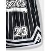imageSOLY HUX Mens Striped Letter Graphic Sweat Shorts Drawstring Waist Track Shorts with PocketBlack Striped Print