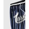 imageSOLY HUX Mens Striped Letter Graphic Sweat Shorts Drawstring Waist Track Shorts with PocketDark Blue Striped