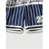 imageSOLY HUX Mens Striped Letter Graphic Sweat Shorts Drawstring Waist Track Shorts with PocketDark Blue Striped
