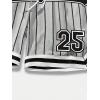 imageSOLY HUX Mens Striped Letter Graphic Sweat Shorts Drawstring Waist Track Shorts with PocketLight Grey Striped