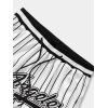 imageSOLY HUX Mens Striped Letter Graphic Sweat Shorts Drawstring Waist Track Shorts with PocketWhite Striped