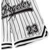 imageSOLY HUX Mens Striped Letter Graphic Sweat Shorts Drawstring Waist Track Shorts with PocketWhite Striped