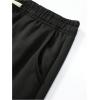imageSOLY HUX Mens Wide Leg Baggy Sweatpants Drawstring Elastic Waist Athletic Trousers with Pockets StreetwearPlain Black