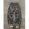 imageSOLY HUX Mens Y2k Camo Sweatpants Drawstring Elastic Waist Baggy Straight Leg Pants with Pockets StreetwearArmy Green Camo