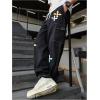 imageSOLY HUX Mens Y2k Gothic Straight Leg Baggy Cargo Pants with Pocket Hip Hop Outfit StreetwearBlack Cross
