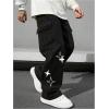 imageSOLY HUX Mens Y2k Gothic Straight Leg Baggy Cargo Pants with Pocket Hip Hop Outfit StreetwearBlack Stars