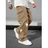 imageSOLY HUX Mens Y2k Gothic Straight Leg Baggy Cargo Pants with Pocket Hip Hop Outfit StreetwearKhaki Graphic