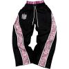 imageSOLY HUX Mens Baggy Sweatpants Y2k Striped Side Drawstring Elastic Waist Wide Leg Pants StreetwearBlack Striped