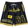 imageSOLY HUX Mens Basketball Shorts Number Graphic Print Jersey Athletic Track Shorts with PocketBlack Graphic