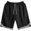 imageSOLY HUX Mens Drawstring Waist Athletic Shorts Workout Gym Track Shorts with PocketBlack Stiped