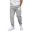 imageSOLY HUX Mens Drawstring Waist Jogger Sweatpants Gothic Gym Workout Athletic Pants with Pockets Light Grey Large
