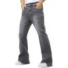 imageSOLY HUX Mens Flared Jeans High Waisted Bell Bottom Vintage Hip Hop Denim Pants with Pocket StreetwearPlain Grey