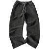 imageSOLY HUX Mens Graphic Baggy Sweatpants Y2k Vintage Gothic Drawstring Elastic Waist Wide Leg Pants StreetwearPlain Black