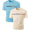 imageSOLY HUX Mens Letter Graphic Tee Tops Classic Short Sleeve Crew Neck TShirts 2 PieceBlue and Beige